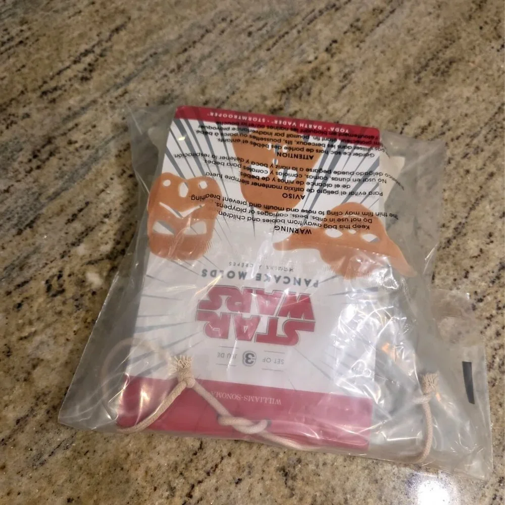 William Sonoma Star Wars Pancake Mold Set of 3 Yoda Darth Vader Stormtrooper